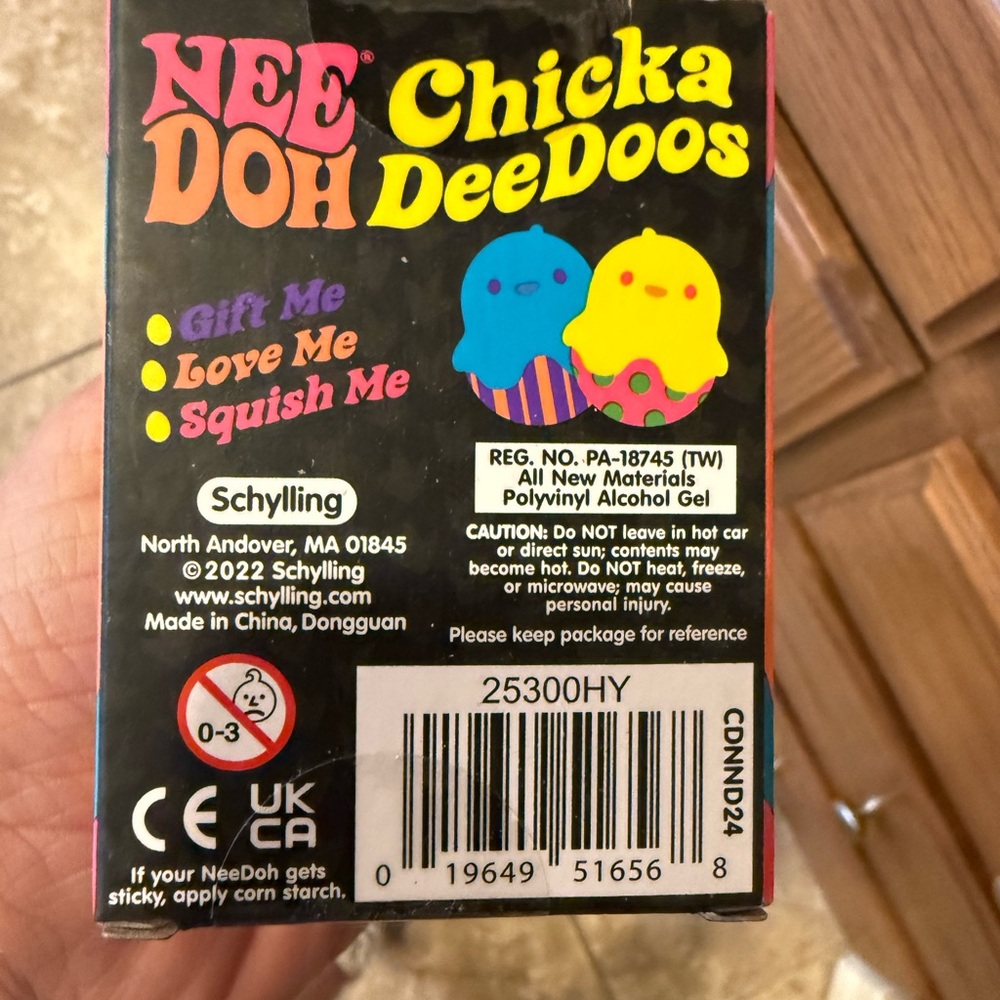 Nee Doh Chicka DeedooS Yellow & Pink Magic Egg Plush Stress Toy - Picture 2 of 2